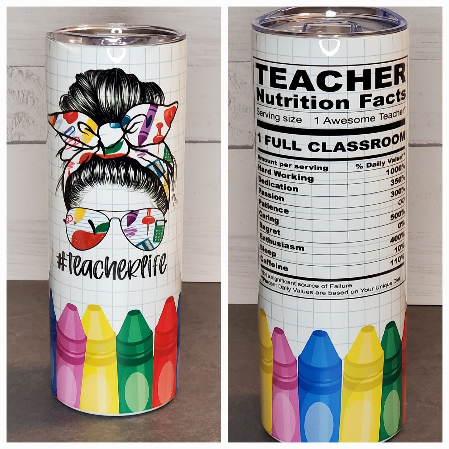 20oz Stainless Steel Tumbler - Teacher Life