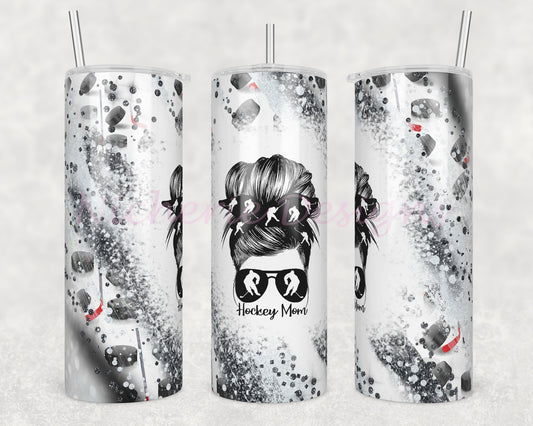 20oz Stainless Steel Tumbler - Hockey Mom